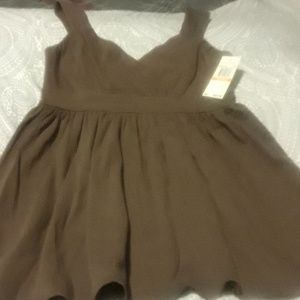 Michael Kors Brown Small Babydoll Tank Top
